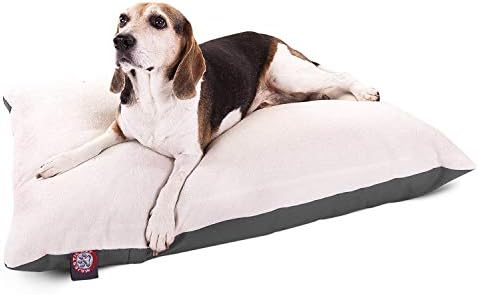 Majestic Pet Rectangle Medium Dog Bed Washable – Removable Slipcover Pet Bed – Dog Crate Bed Super Value Pillow Dog Bed – Dog Kennel Bed for Sleeping - Dog Bed Medium Breed 30 x 40 Inch – Gray