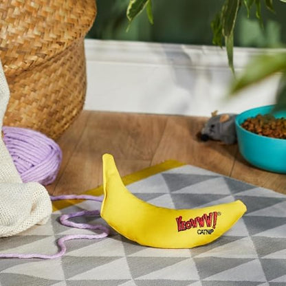 Yeowww! 100% Organic Catnip Toy, Yellow Banana 3 Pack
