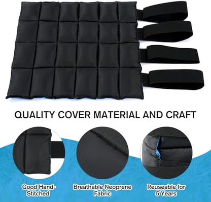 Ice Boots for Horses, Horse Ice Boots, Black & Blue, 4 Pack