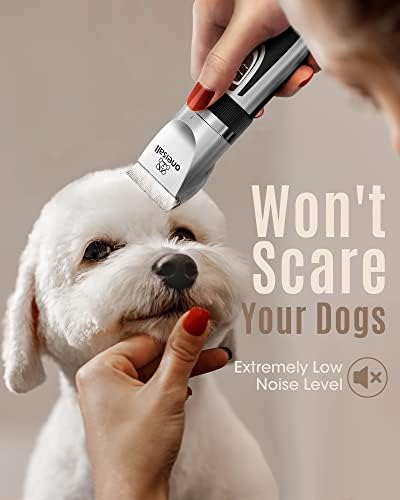 oneisall Dog Clipper for Small and Large Dogs Cats Silver