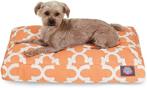 Majestic Pet Rectangular Dog Bed, Small, 27x20x4 in, Washable, Peach