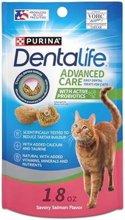 Dentalife Purina Dental Cat Treats, Pack of 10, 1.8 oz Pouch
