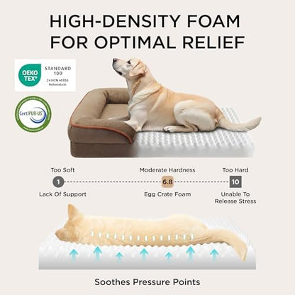 Bedsure Orthopedic Dog Beds Large Sized Dog with Removable Washable Cover