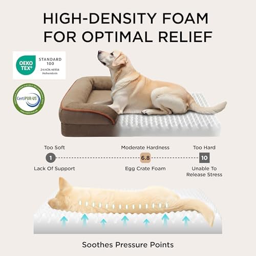 Bedsure Orthopedic Dog Beds Large Sized Dog with Removable Washable Cover