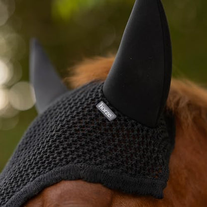 Horze Horse Ear Bonnet, Breathable, Secure Horse Fly Mask with Ears