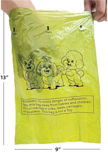 Level One Pets Pet Poop Leak Proof Waste Bags with Dispenser and Leash Clip, Lavender Scented, 9" x 13" Large Size, Bags (150)