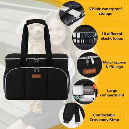 Dog Cat Grooming Bag for Vacuum,Scissors,Dog Grooming Kit Supplies