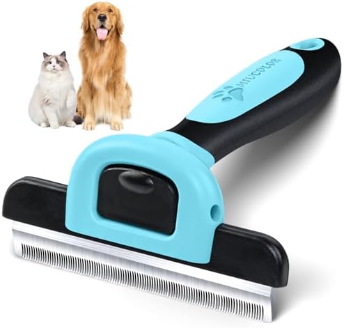 MIU COLOR Pet Grooming Brush, Deshedding Tool for Dogs & Cats, Blue