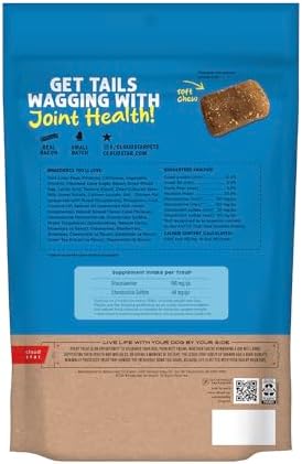 Cloud Star Dynamo Dog Soft Chews Hip & Joint Grain Free Dog Treats, Bacon & Cheese, 14 oz. Pouch