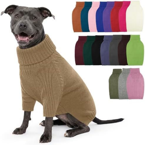 IECOii XL Dog Sweater, Winter Doggy Clothes for Medium Dogs Girl Boy