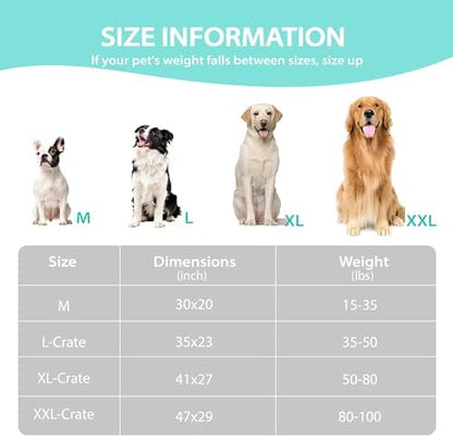 Cooling Dog Bed for Medium Dogs, QMAX>0.5 Waterproof Pet Beds