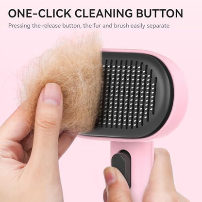 Aumuca Cat Brushes for Indoor Cats, Cat Hair Brush for Shedding, Cat Brush for Long or Short Haired Cats, Cat Grooming Deshedding Brush for Dog Kitten Horse Massage Removes Loose Fur