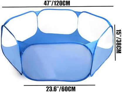 2-Pack Guinea Pig Carrier Backpack and Playpen Set - Breathable Pet Playpen Pop Open Outdoor/Indoor Exercise Fence, Portable Small Animal Backpack for Bearded Dragon, Rabbits, Hamster, Chinchillas