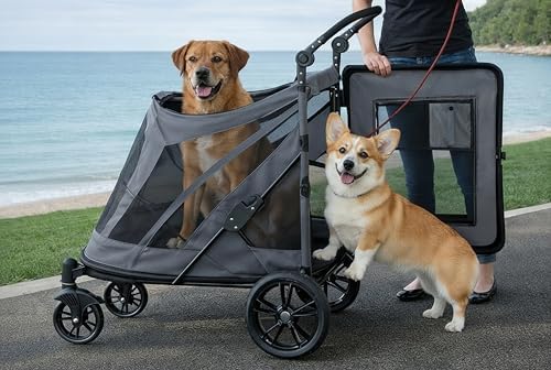 Pet Gear No-Zip Excursion Pet Stroller, Graphite