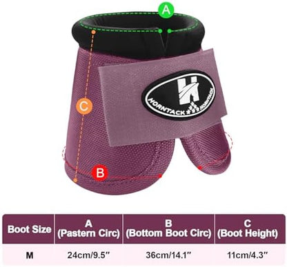 Horse Bell Boots for Outdoor Sports(Maroon, M)