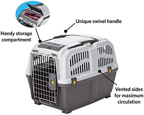 Skudo by MidWest 27-Inch Travel Carrier, Gray, Fits Pets up to 30 lbs