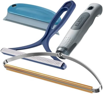Pet Hair Remover 3-Pack, Reusable Dog & Cat Hair Removal Tools, Lint Shaver
