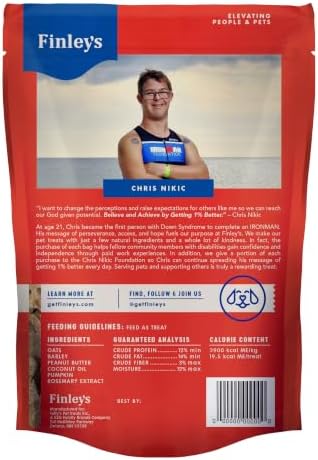 Finley's Crunchy Dog Biscuits, Peanut Butter Pumpkin, 12oz, 3 Pack