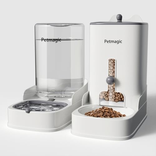 Gravity Cat Feeder By Petmagic,Cat Food and Water Bowl Set.