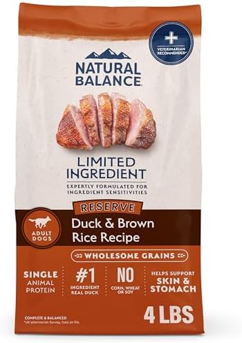 Natural Balance Limited Ingredient, Reserve Duck & Brown Rice, 4 lb