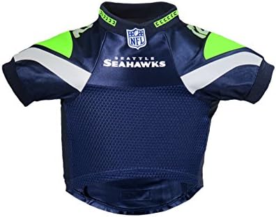 Littlearth NFL Seattle Seahawks Premium Pet Jersey, Team Color, Small