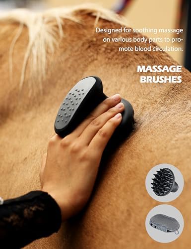 Harrison Howard Horse Grooming Kit, 11-Piece Horse Brush Set with Tote