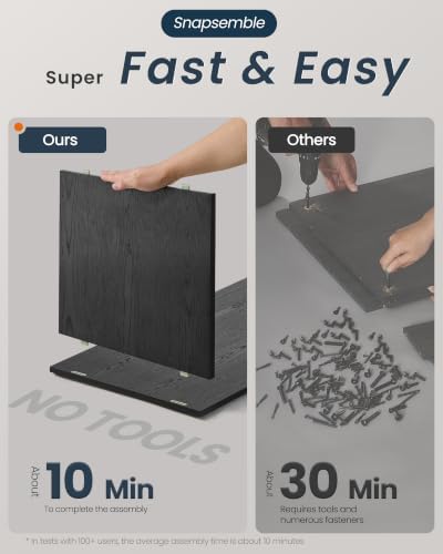 SONGMICS HOME Cat Litter Box Enclosure, Tool-Free Assembly
