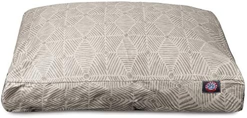 Majestic Pet Rectangular Dog Bed, Large, 44x36x5 in, Washable, Beige