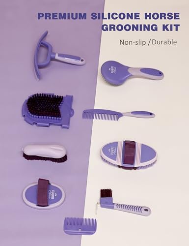 11-Piece Horse Grooming Kit with Waterproof Tote Sugar Taro