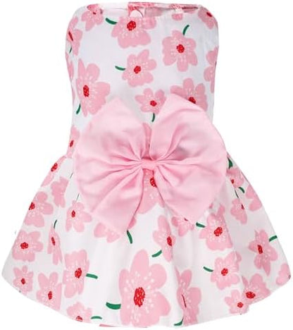 choyaxo Floral Dog Dress Cute Dog Skirt Pet Dress Summer Pet Clothes for Puppy Small Cats