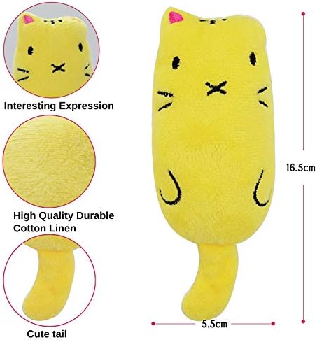 Legendog 5Pcs Catnip Toy, Cat Chew Toy Bite Resistant Catnip Toys for Cats,Catnip Filled Cartoon Mice Cat Teething Chew Toy (Multicolor1)