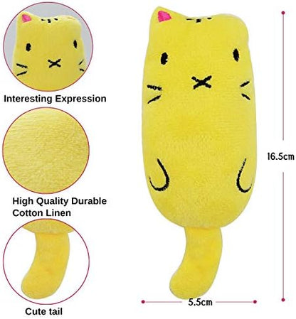 Legendog 5Pcs Catnip Toy, Cat Chew Toy Bite Resistant Catnip Toys for Cats,Catnip Filled Cartoon Mice Cat Teething Chew Toy (Multicolor1)