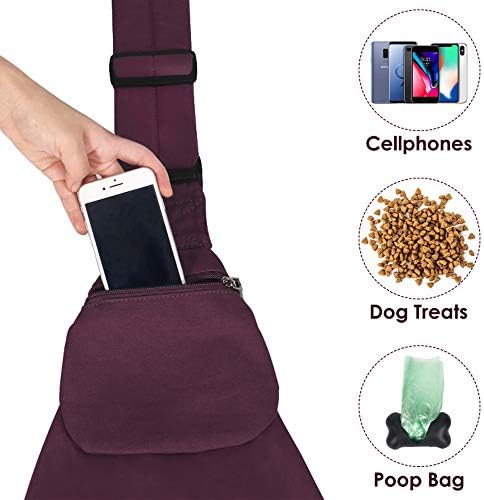 SlowTon Dog Carrier Sling - Thick Padded Shoulder Strap Adjustable, WR, L