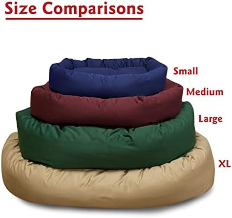 Majestic Pet Bagel Calming Dog Bed, 52 Inch X-Large, Round, Washable, Gray