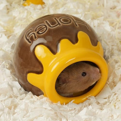 Ceramic Hamster Hideout Honey Chew Proof Syrian Hide Cool Bed
