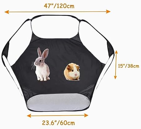 Small Animals Tent, Breathable Transparent Pet Playpen Pop Open Outdoor/Indoor Exercise Fence, Portable Yard Fence for Guinea Pig, Rabbit, Hamster, Chinchillas and Hedgehogs