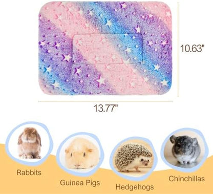 5PCS Guinea Pig Bed, Soft Rabbit Bedding, Fleece Bunny Mat