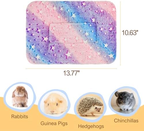 5PCS Guinea Pig Bed, Soft Rabbit Bedding, Fleece Bunny Mat