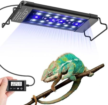 8-Inch UVA UVB Light for Reptiles with Controller, Full Spectrum