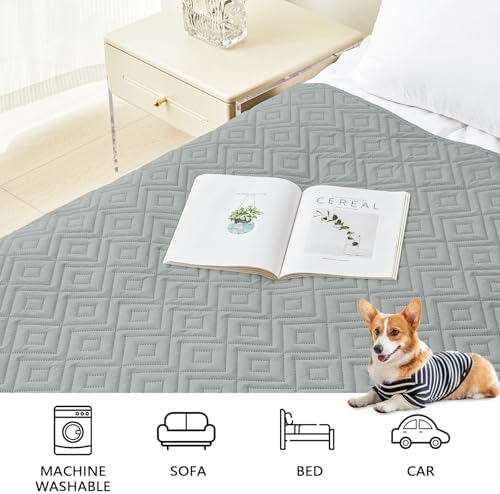 hyha Waterproof Reversible Dog Blanket, Pet Blanket for Sofa Couch