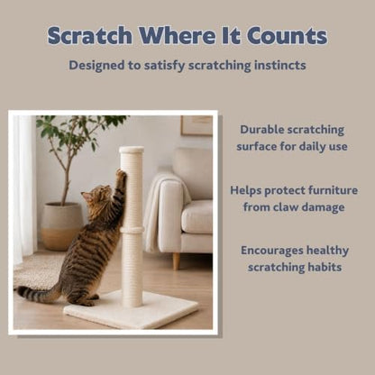 TRIXIE Parla 24.4-in Jute Cat Scratching Post, Beige