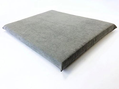 Luxurious Comfort Solid Pad Memory Foam Pet Dog Bed with Inner Waterproof Case and External Cover for Small and Medium Dogs + Free 2nd Cover (Complete Bed - 34"x27"x3", Suede - Gray)