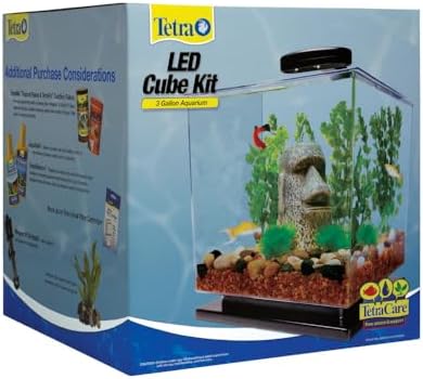 Tetra Cube Starter 3 Gallon Fish Tank Kit for Small Freshwater Fish