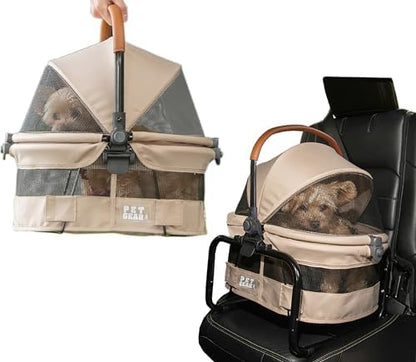 Pet Gear No-Zip View 360 Pet Carrier & Car Seat, 15", Wheat