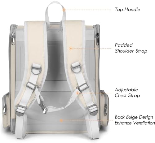 Cat Backpack Carrier, Ventilated Mesh Backpack Carrier for Small Dog Pet