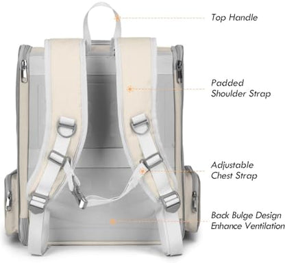 Cat Backpack Carrier, Ventilated Mesh Backpack Carrier for Small Dog Pet