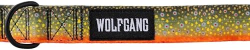 Wolfgang Wide Venture Dog Collar Brooktrout Print X-Large