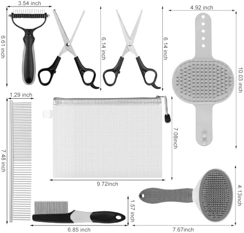 Pet Grooming Kit – Shedding Slicker Brush & Bath Massage Tool for Dogs, Cats, Puppies & Rabbits | Gentle, Easy-Clean Design for Healthy Coats & Relaxing Grooming