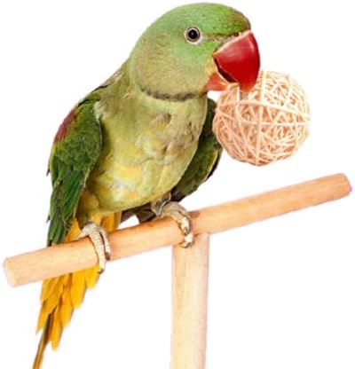 Parrot Chew Toys Bird Toys, 30 Pcs 1.2 inch Rattan Wicker Balls Parakeet Chewing Toys, for Budgies Conures Hamsters Bunny Toy, Decoration for DIY Craft Party Wedding