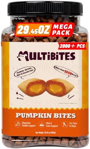 29.45oz Pumpkin Treats for Cats & Dogs with Egg Yolk Creamy Core